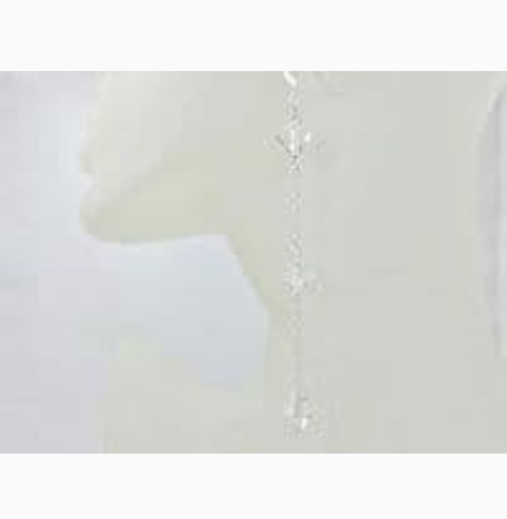 sparkly crystal & sterling silver long chain earrings