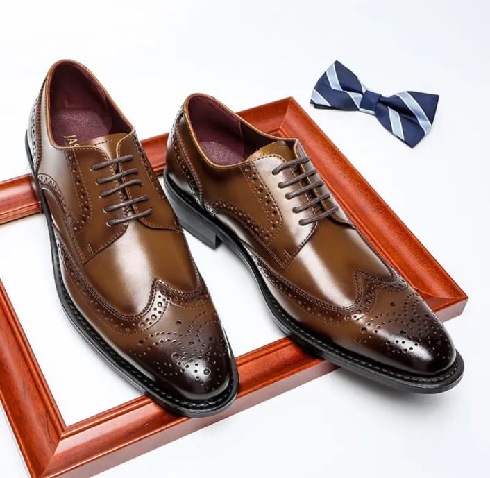 Dejavo premium Range brown leather shoes which is designed for office use and also wearable on weddings which is very soft comfortable and strong and of best quality Shoes for men