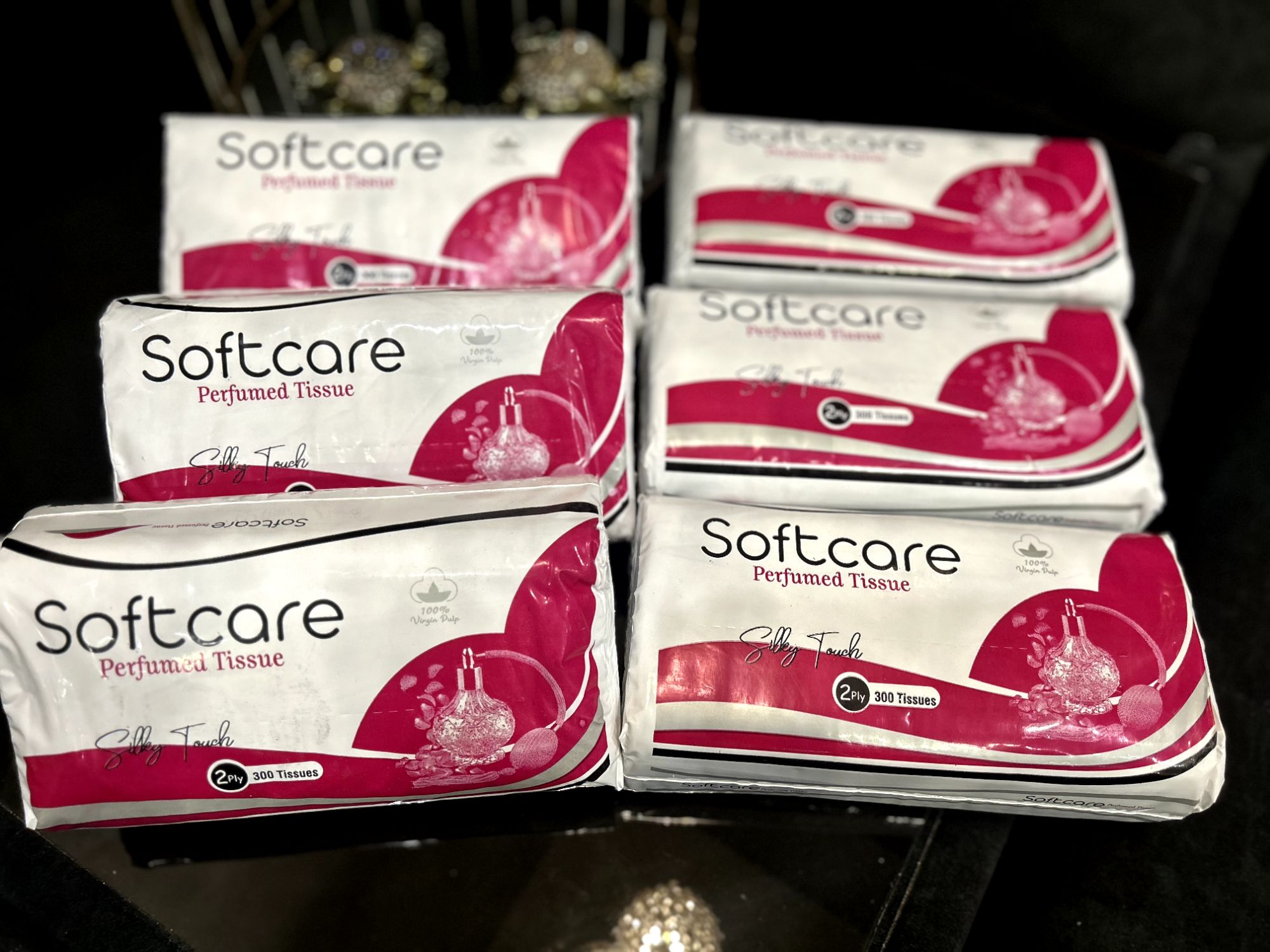 PERFUMED Softcare Tissue paper Silky Soft 2Ply 300 Tissues Pack Of 6 Daraz.pk