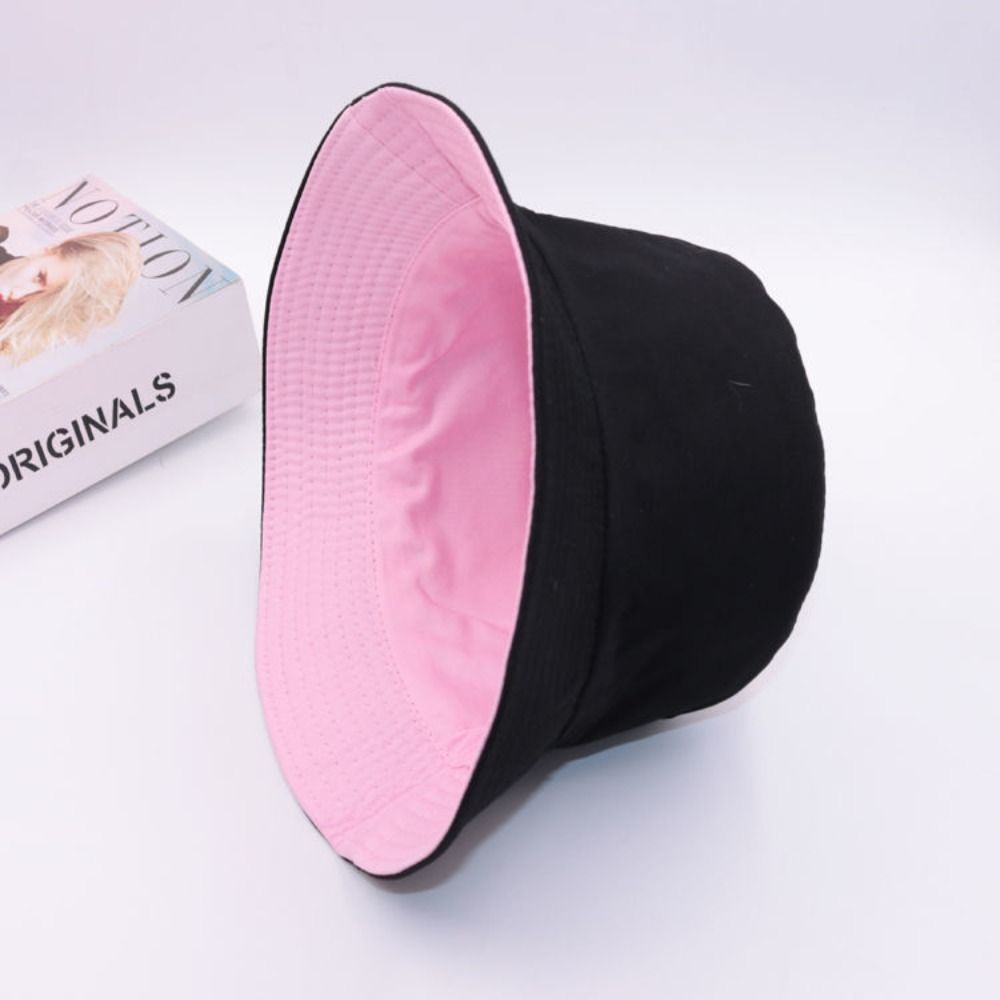 Spring Summer Double-Sided Bucket Hat Big Brim Sun Protection Beach Cap Portable Foldable Sun Hat for Women Men