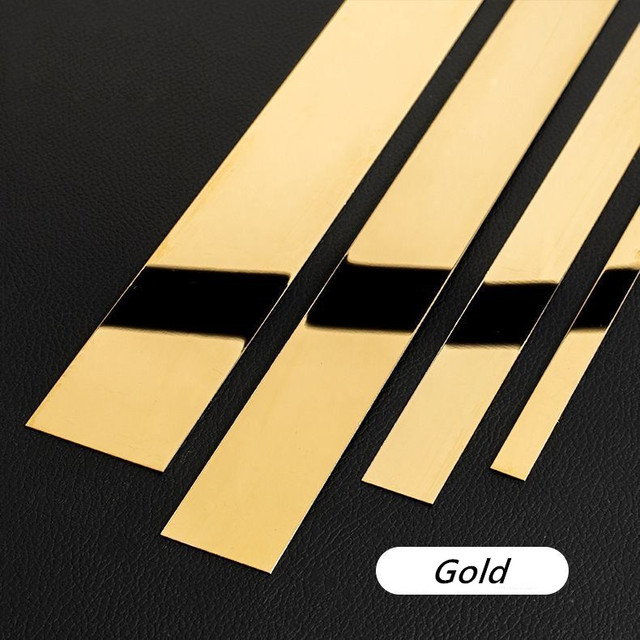 Wall Decor strips Golden/Silver Acrylic Strips for Home Decor, Wall Decor, Kitchen , Doors, Furniture