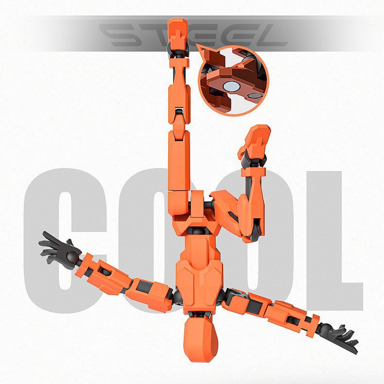 Lucky Joint Man Finished Product T13 Magnetic Doll, Full-Body Movable 3rd Generation Mannequin, DIY Stress-Relief  Anime