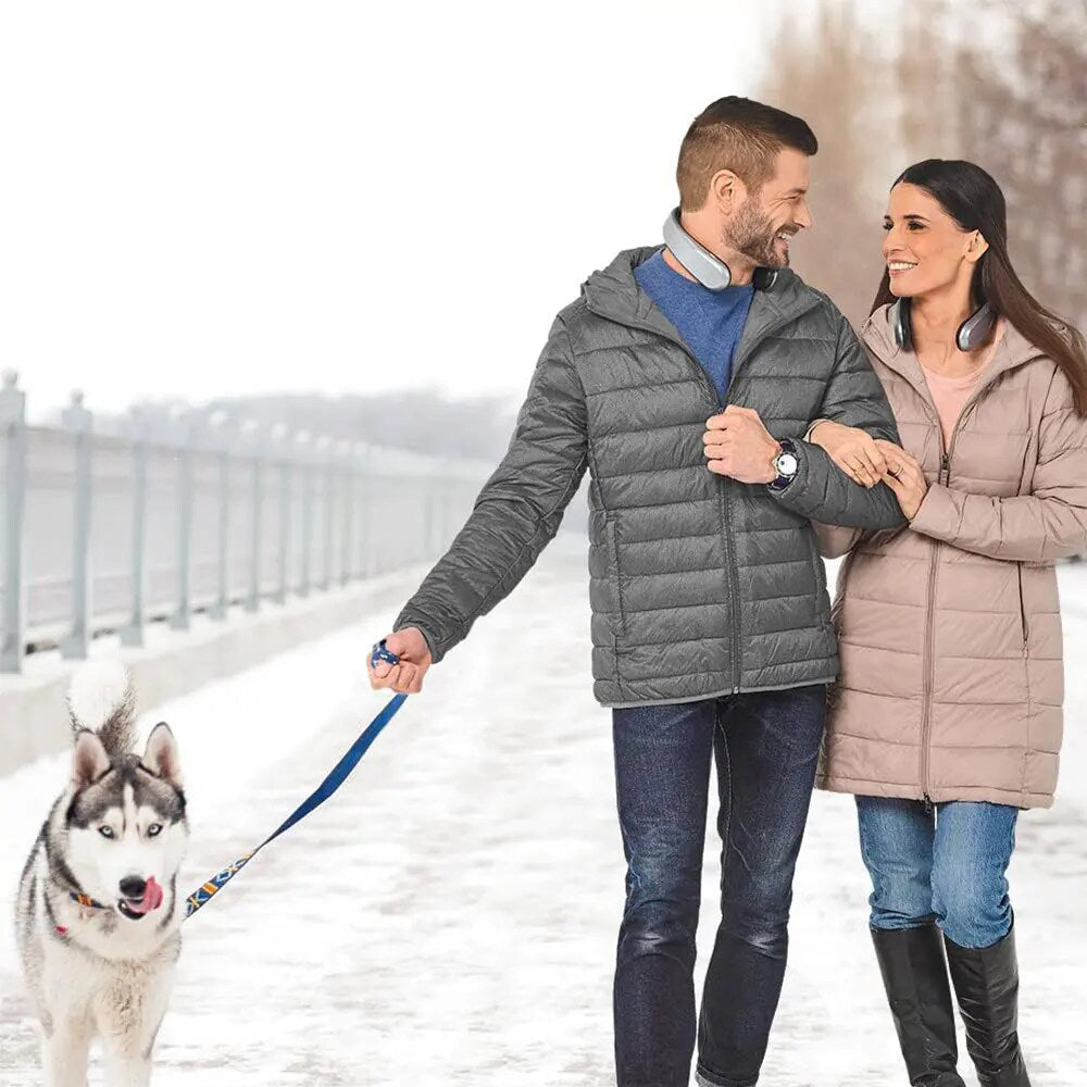 Handy Neck Heater Warmer Rechargeable – Wearable Therapeutic Neck Heating Device with 4-Level Comfort-Heat Technology, Personal Heat Therapy for Neck Pain Relief, Muscle Relaxation heat