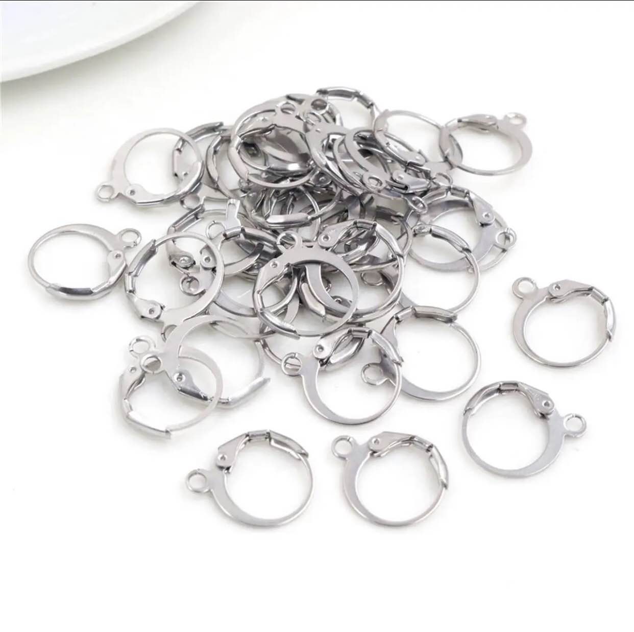 10Pcs and 20Pcs Stainless Steel French Earring Hook Earwire DIY Earrings Clasp Fitting Base for Jewellery Making Diy Accessories and Others