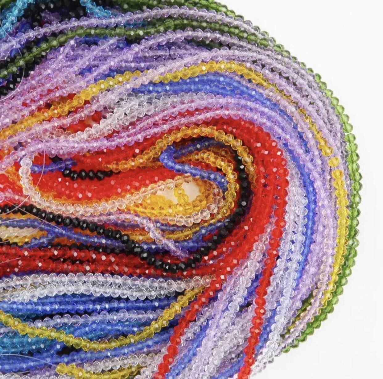 85pcs 6mm Washable Crystal Glass Beads – DIY Jewelry, Bracelet, & Clothing Decoration Accessories