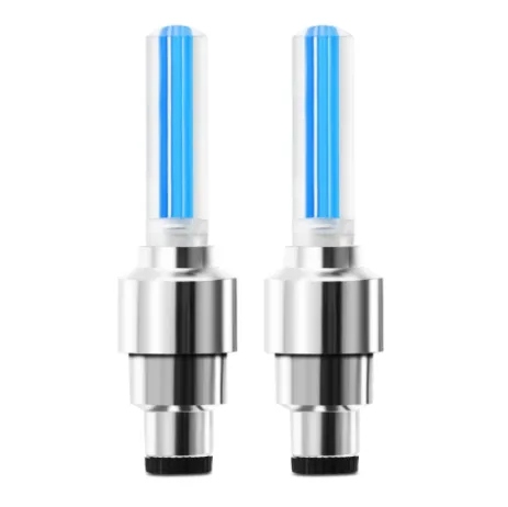 Motion Activated Glow Bike Flashlight Car Motorcycle Cycle Tire Valve Caps Wheel Light Amazing Fantastic Bicycle Accessory Leds For Night Safety 2pcs