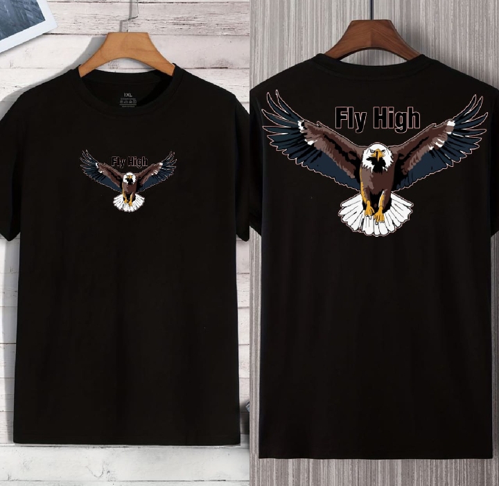 New Summer Collection T-shirt For Men And women Handwashable And Stretchable Fabric TRENDY HIGH FLY EAGLE PRINT