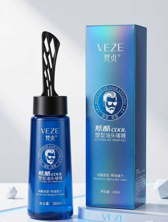 VEZE Styling Oil Hair Gel 280ML – Long Lasting Hair Styling Gel for Men & Women | Non Sticky Strong Hold