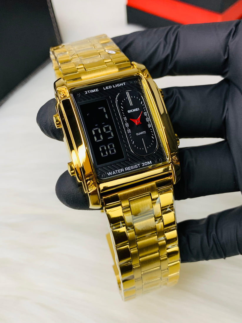 Dual Time Unique Design Watch SKM 1868