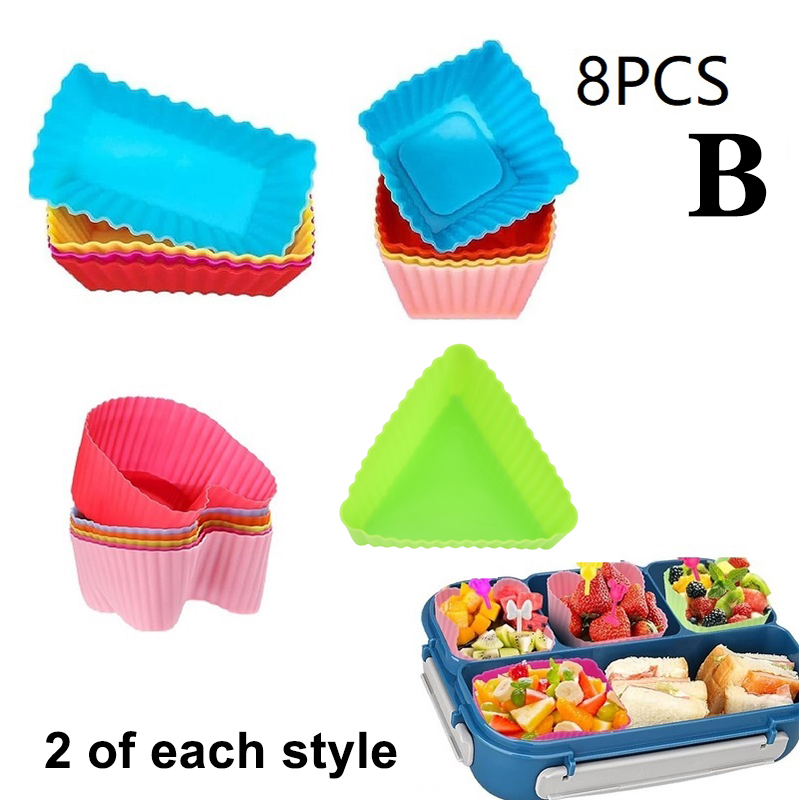 70-teiliges Silikon-Lunchbox-Trennwand-Set Von SourceTon – 18 Silikon-Förmchen & 52 Lebensmittel-Picker Für Bento-Box & Snacks