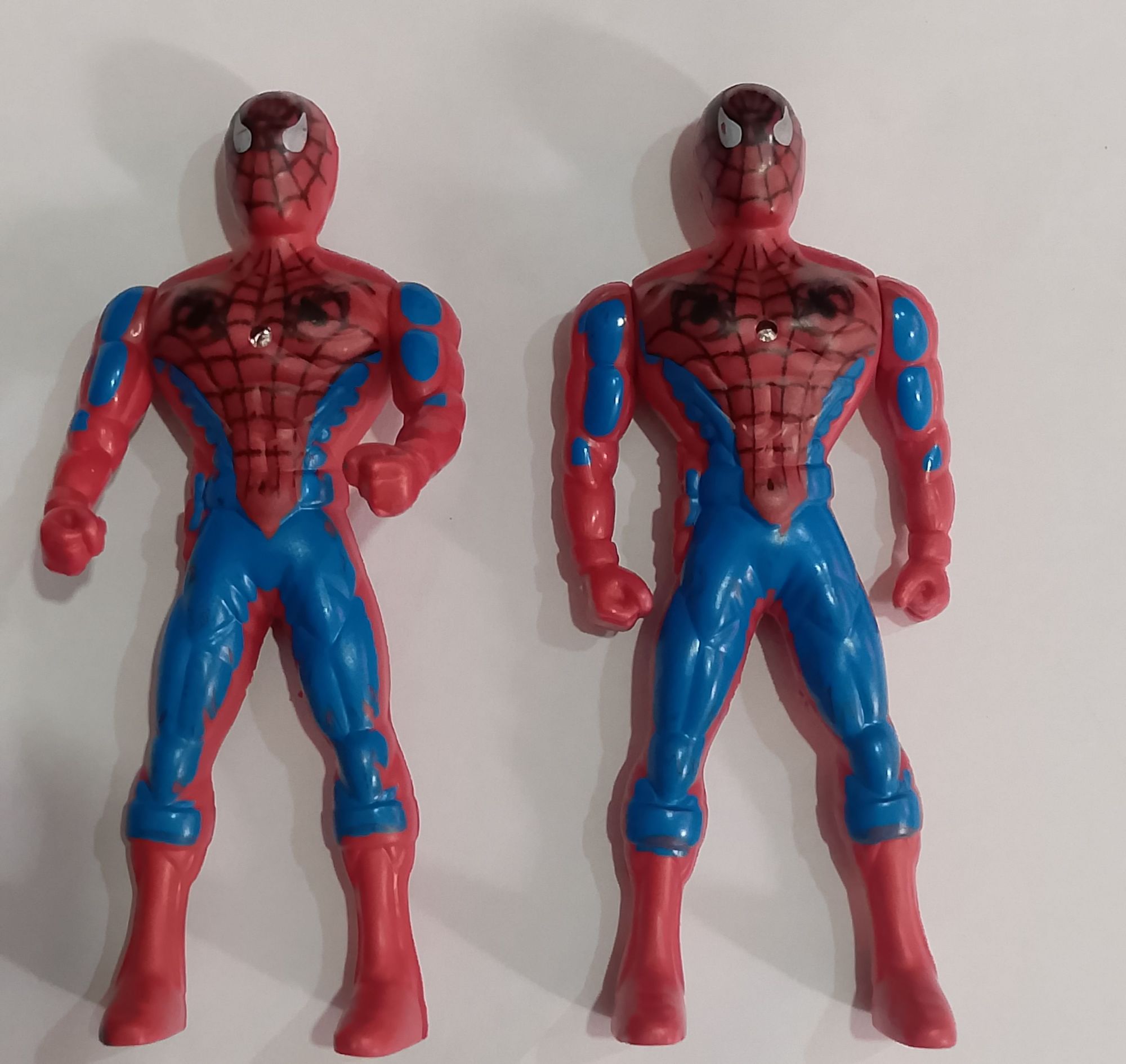 5-Inch Spiderman Action Figure Toy for Kids - Superhero Figure with Back Button LED Chest Light - Red & Blue Classic Spiderman Toy (Pack Of 1)