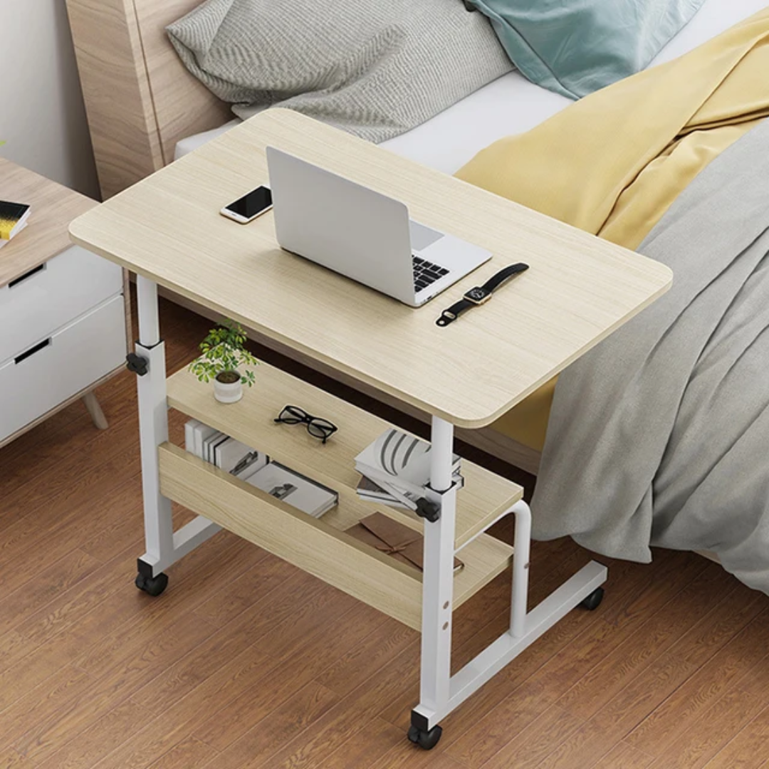 Adjustable Height Laptop Table, Computer Table, Gaming Table, Study Table, Tables with storage Shelves, Side Table, Bed Side Table, available in 8 colors Combinations, Modern Computer Table, Writing Table,Study Table, Size (27 inch Length, 16 inch Width)