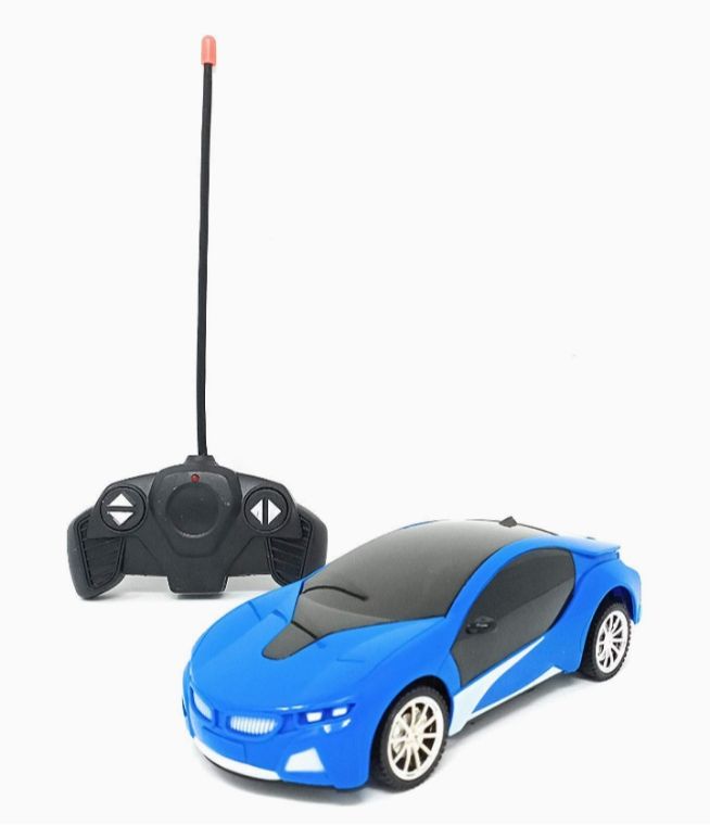 Remote Control Car Chargeable 3D Remote Control Lighting Famous Car Remote Car for Kids 4 Function Racing Car (3+ Years, White)