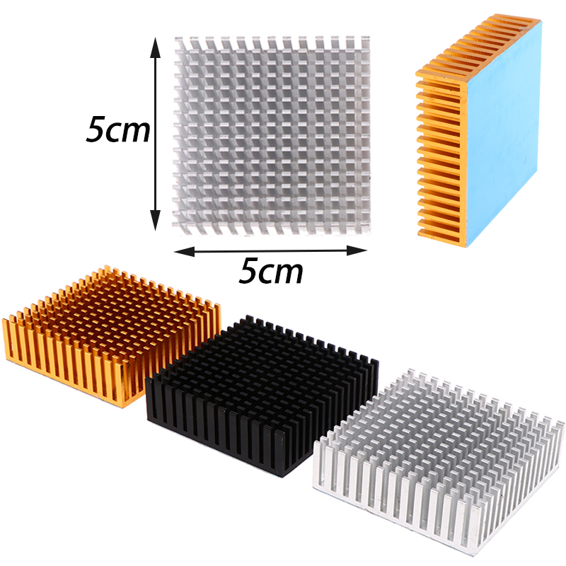 1pc 50*50*15MM New Aluminum Heatsink Panel Heat Sink CPU Power IC Chip Cooler Radiator