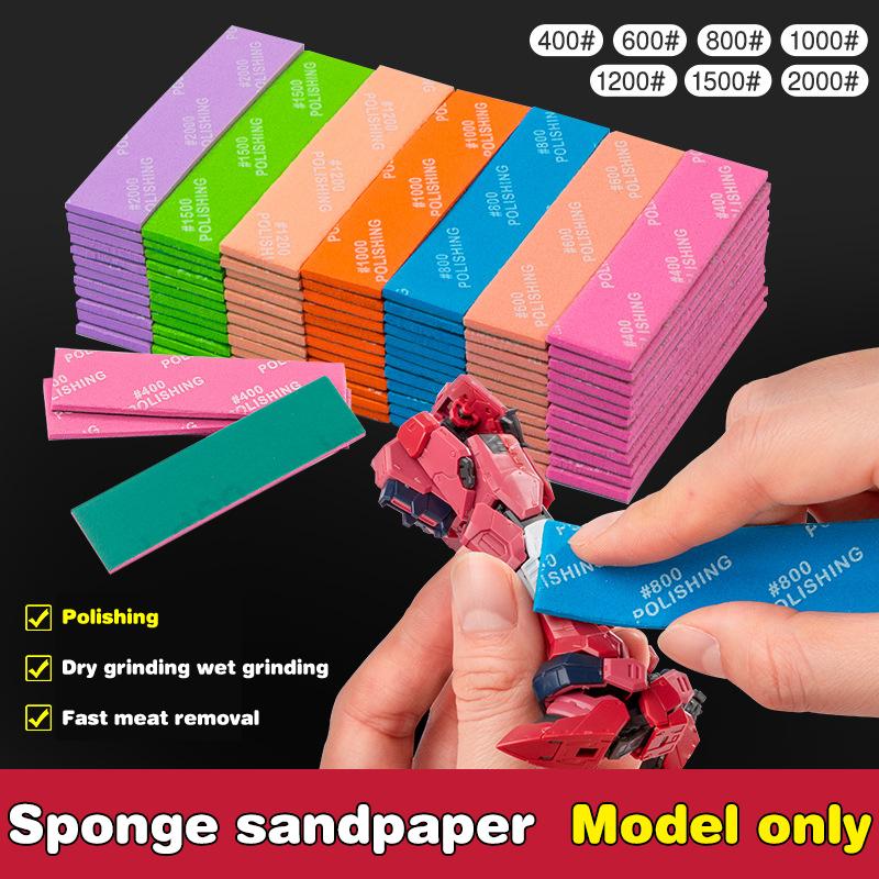 9Pcs For Assembling Model Build Tools Hobby DIY MS-E400~1200 Semi-rigid Sanding Sticks Plastic Model Building Toys Polishing Rod