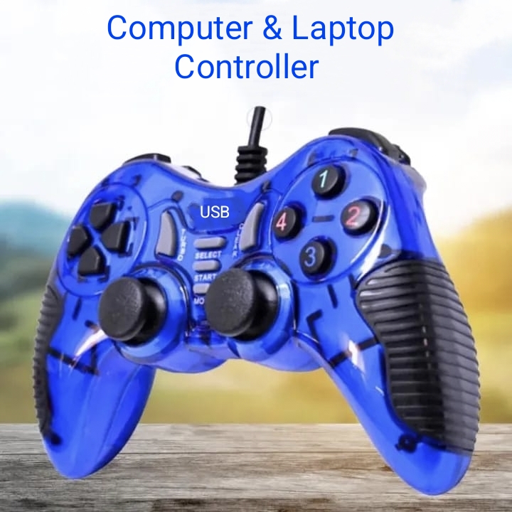 2.0 Blue USB Gamepad Joystick USB Joypad with Analog Control Game Controller For PC Laptop Computer For Win7/8/10 XP/For Vista