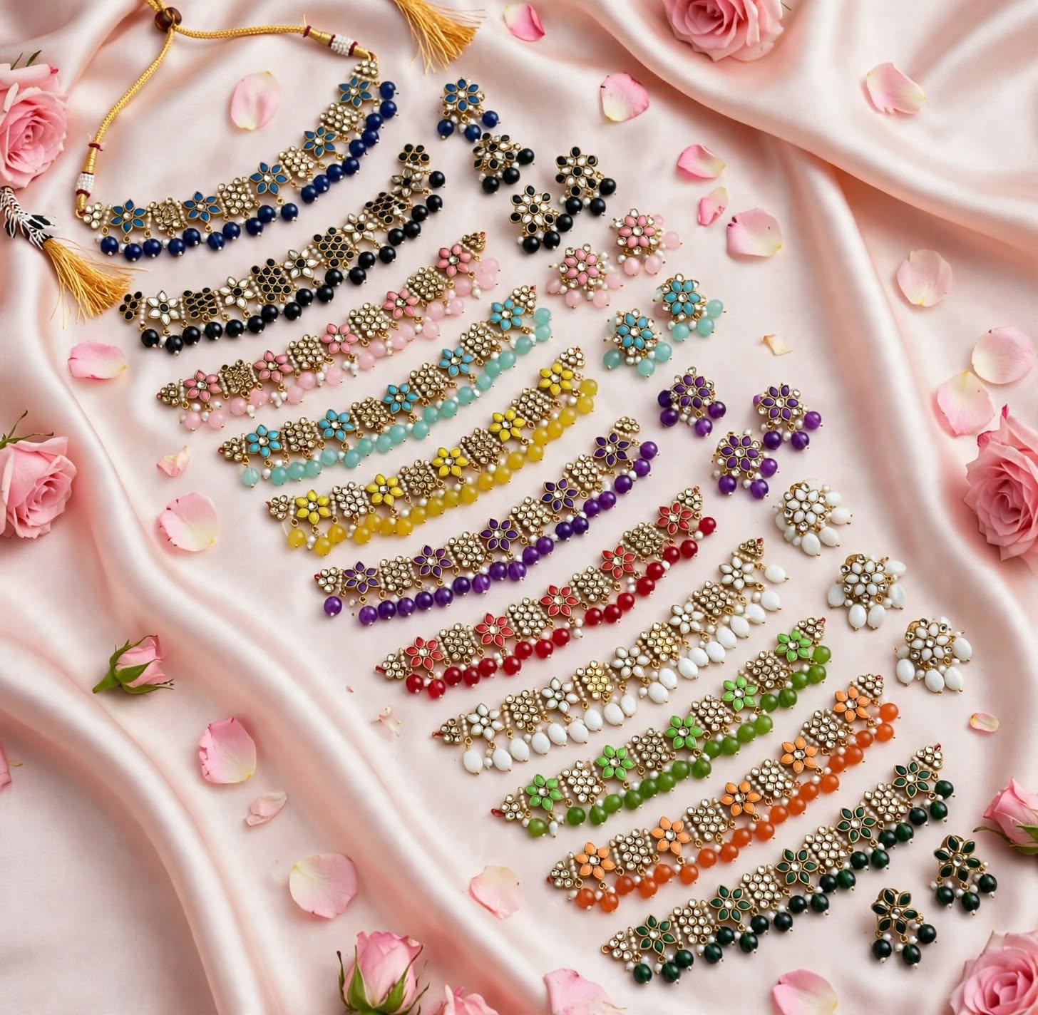 Beautiful Trendy Choker set for girls | Bridal choker set Bridal jewellery Set of 3 Pcs