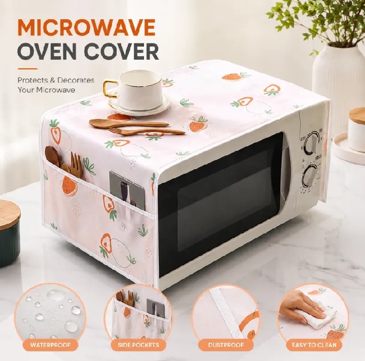 Kitchen Microwave Oven Cover Oil Proof Dustproof Water Proof Storage Bags Organizer