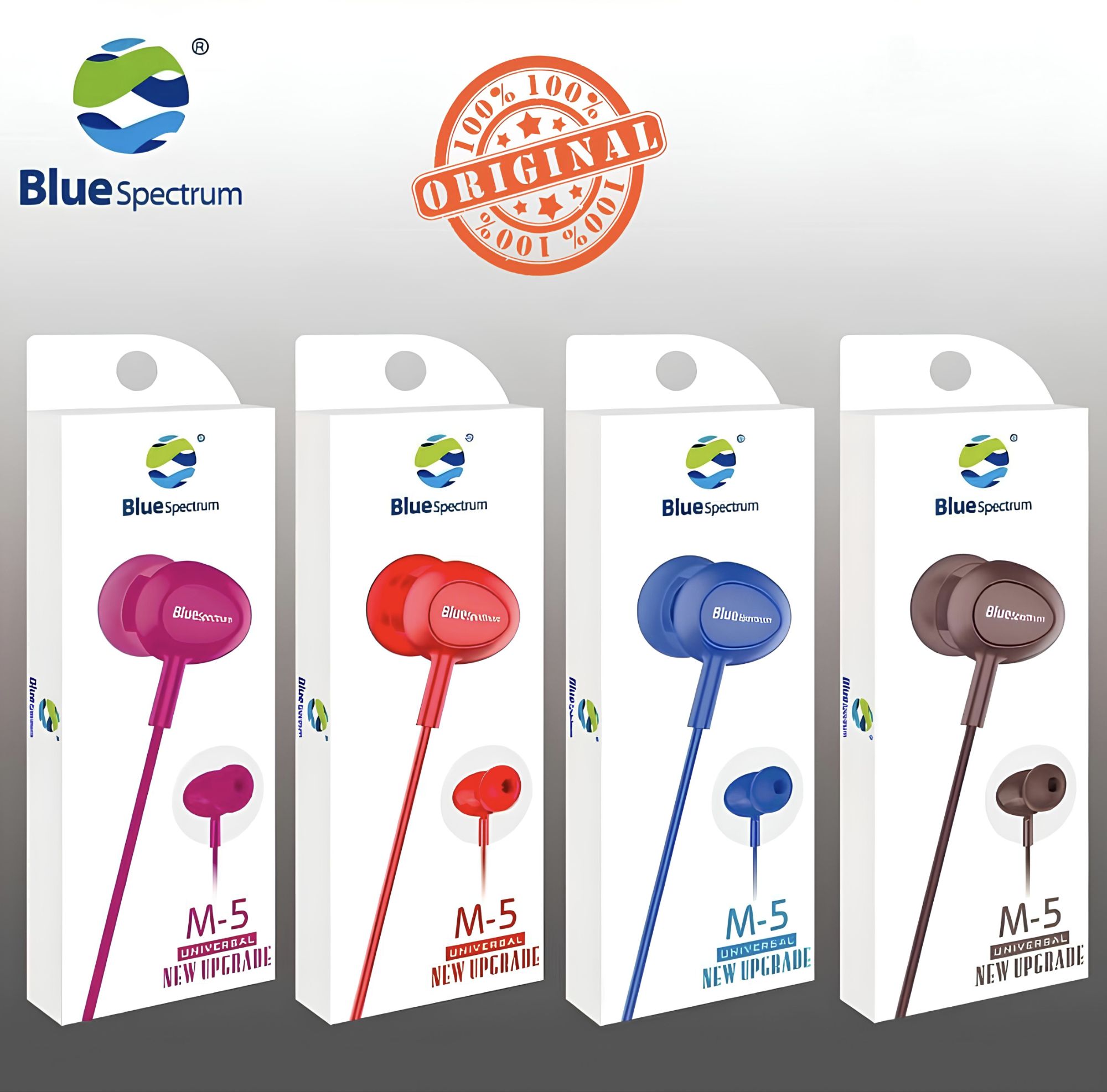 Original Blue Spectrum M5 Handfree Stereo Earphones High Base Hand Free Ear Phone For All Mobile Phone price in Pakistan