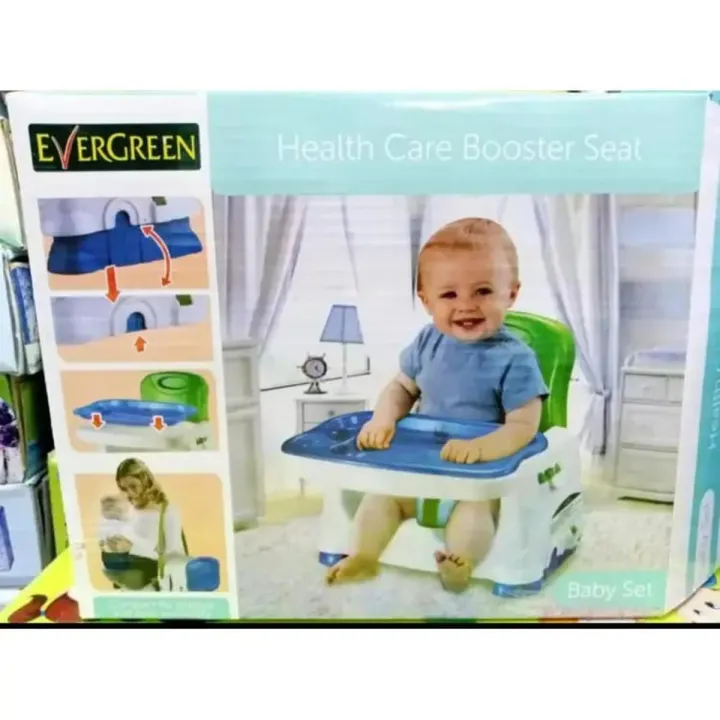 baby dining chair - Booster Seat High Chair With Removable Foldable Toy Tray 3 Point Safety Harness