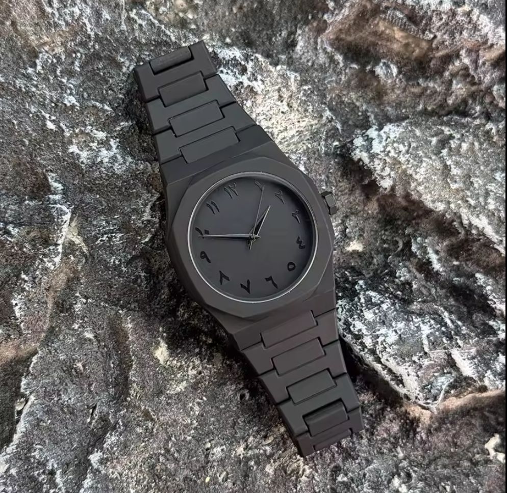 Arabic Aura Watch (Premium Quality) White Men Watch