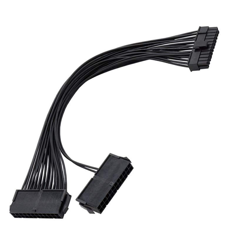 24 Pin Power Supply Splitter Cable 1 to 2 Synchronizer ATX Mining 30cm Motherboard Dual PSU Extension Cable for BTC PC Computer