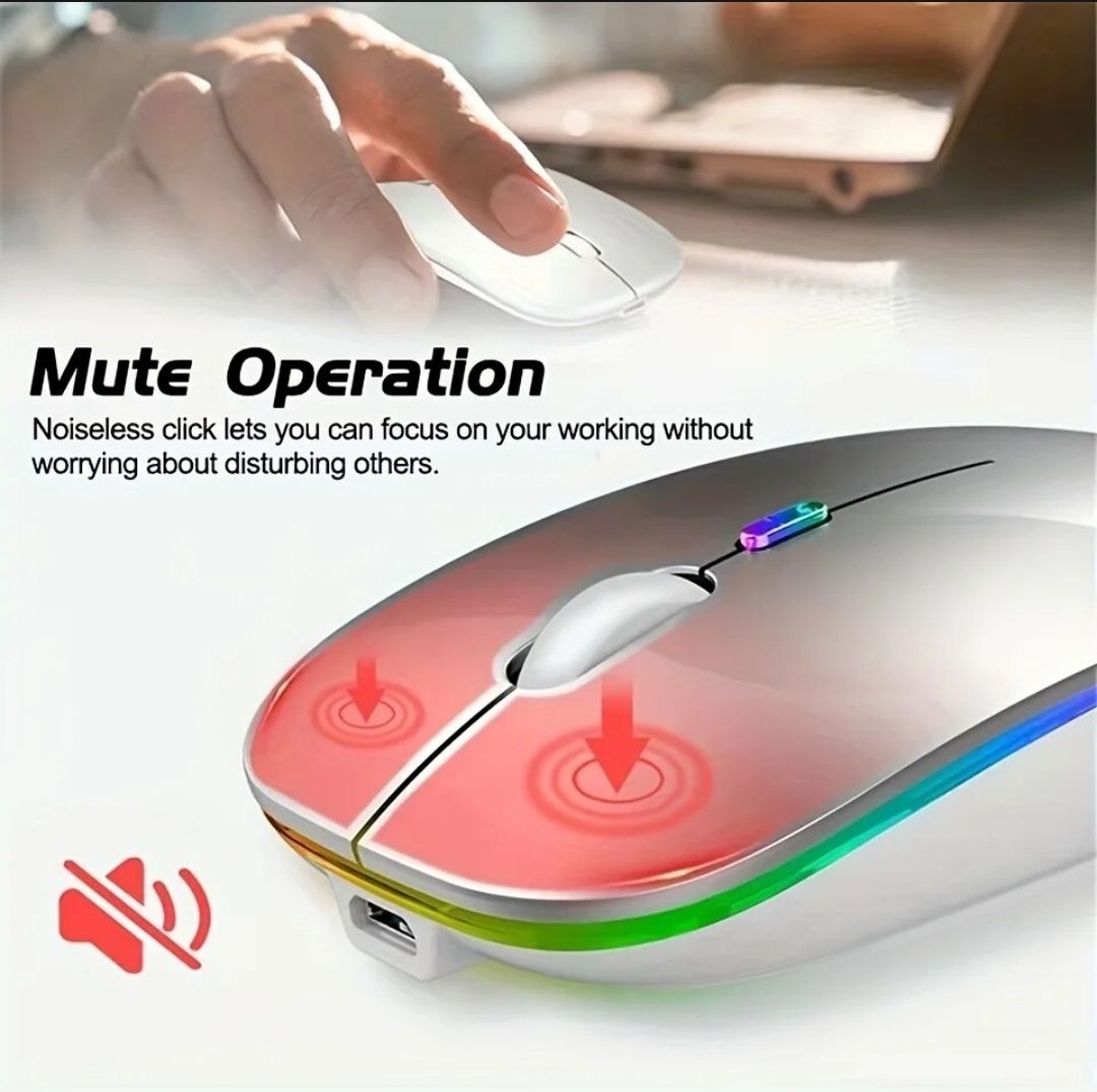 Wireless Mouse Gaming Mouse Backlight USB Compatible RGB Rechargeable Mice Silent Backlit Ergonomic Gaming Mouse for Laptop PC |