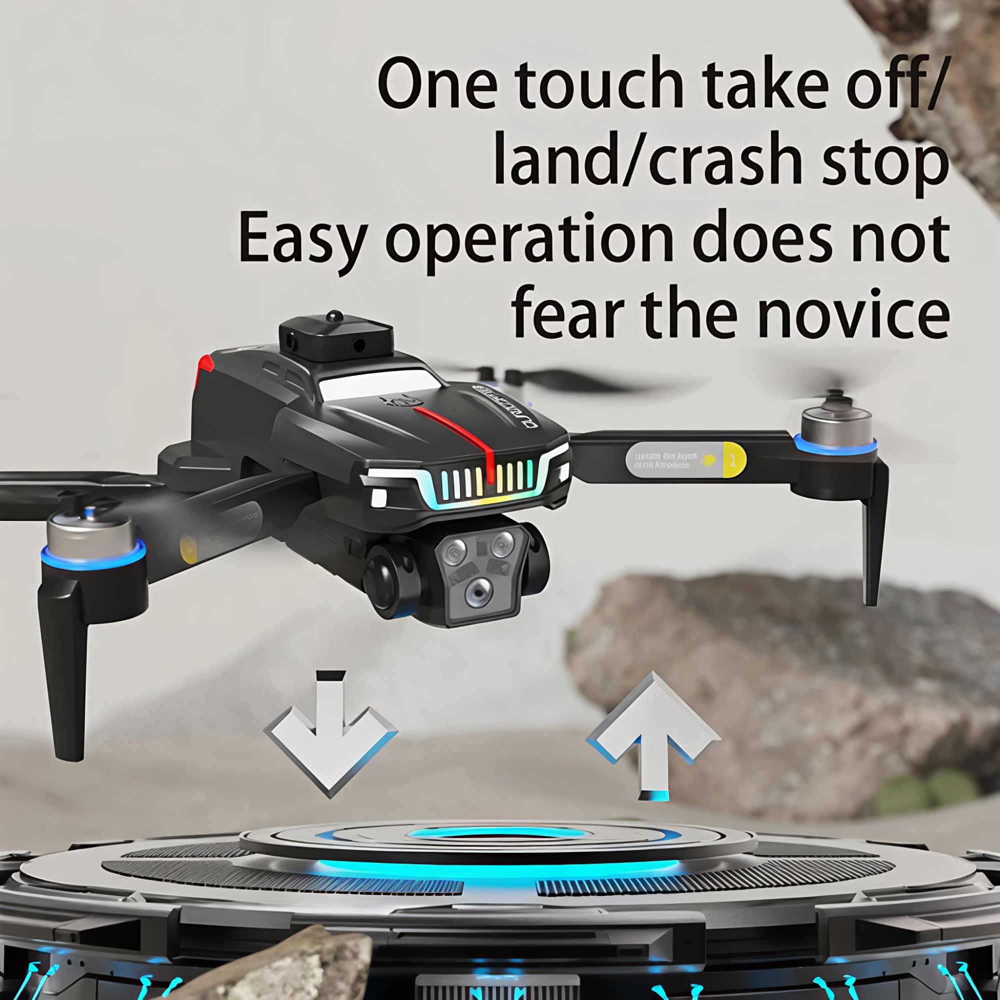 J6 Pro Drone HD Dual Camera Foldable RC Drone With Optical Flow Hover, Obstacle Avoidance, WiFi FPV, Brushless Motor, One-Key Take-off & Landing, Long Battery Life, Headless Mode