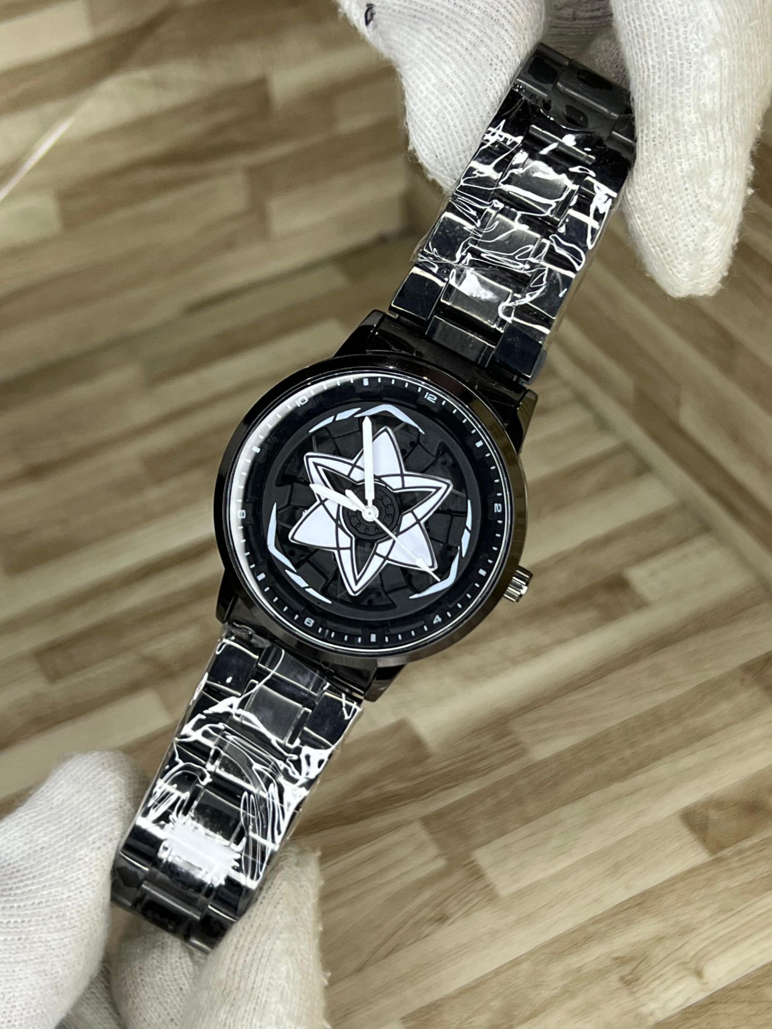 360° Rotating Dial Stainless Steel Watch – Creative Fashion Wheel Watch for Men