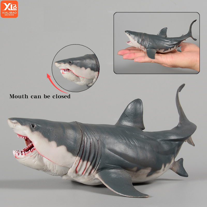Savage Marine Megalodon Shark Action Figure - Classic Ocean Animals Sea Life Model PVC Collection Toy for Kids