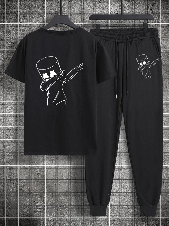 New Marshmallow Printed Tshirt & Trouser For Boys & Men