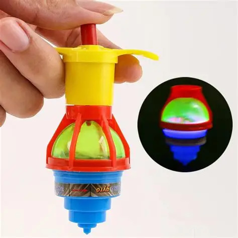 LED Light Spinning Top Toy with Launcher | Flashing Gyroscope Beyblade Style Top | Fun Toy for Kids