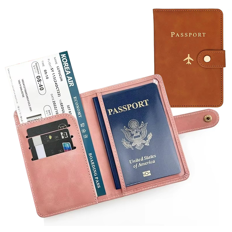 New Passport Cover Buckle Man Women Travel Passport Holder,Passport Case Holder Bridesmaid Groomsman  Passport Wallet