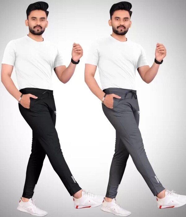Pack of 2 Men Reflective logo Multicolor Trousers Gym Wear