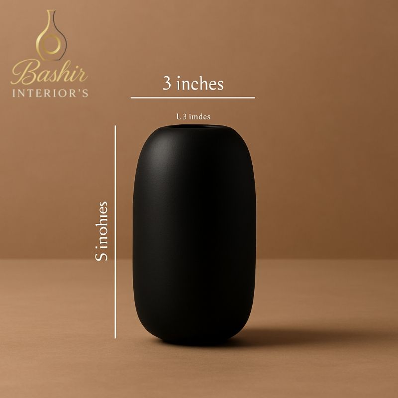Set of 3 Handmade Ceramic & Gypsum Vases – Modern Matte Finish | Interior Home Décor