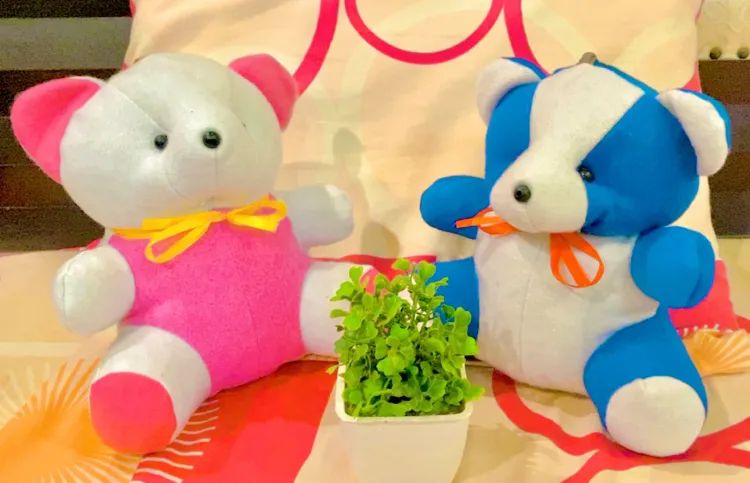 (PK OF 01 & 02) 10 Inch Teddy Bear, Panda Bear and Doll  Pink,Red, Blue and Yellow colour available Plush Stuffed Animal: Adorable Small Baby Bear Plush Toy - Perfect Gift for Kids, Boys, and Girls Discount only for limited time
