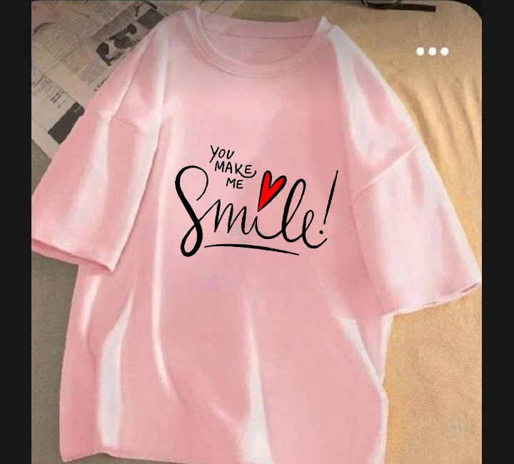 pink printed t shirt for girl and woman's summer collection