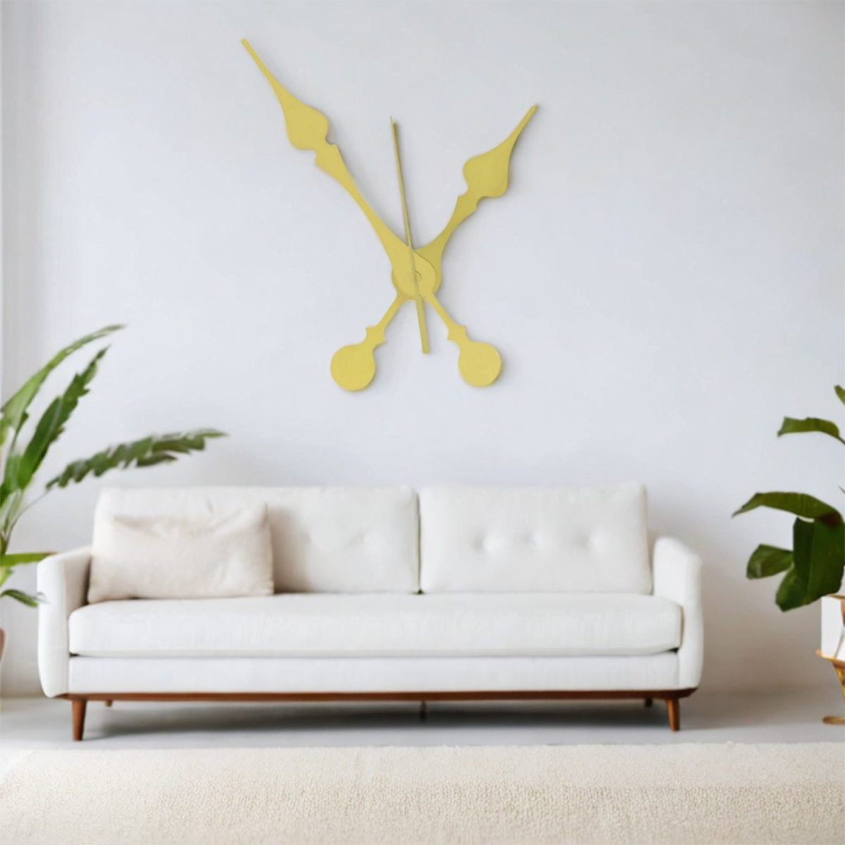 Metallic Golden Wall Clock Hands/Needles Set - Compatible with Various Clock Mechanisms (HANDS ONLY)