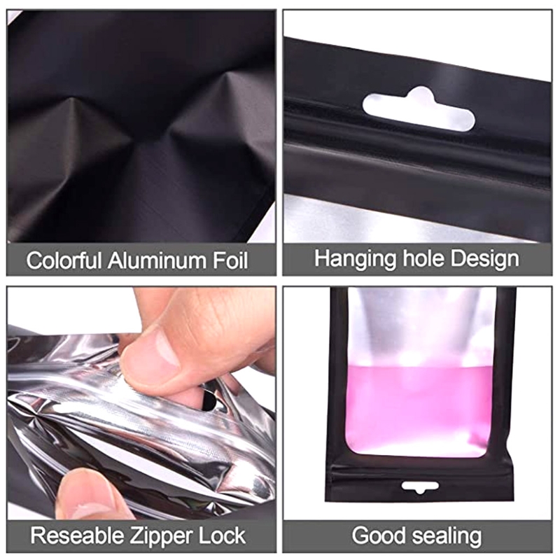 Pack of 50 pcs & 20 pcs Laser Thicken Plastic Aluminum Foil Ziper Lock Packaging Bag, Ziplock jewellery packing bags, jewelry bags, Jewellery bags, jewelry bags, Resealable Jewelry Necklace Bracelet Storage Pouch Food Bag