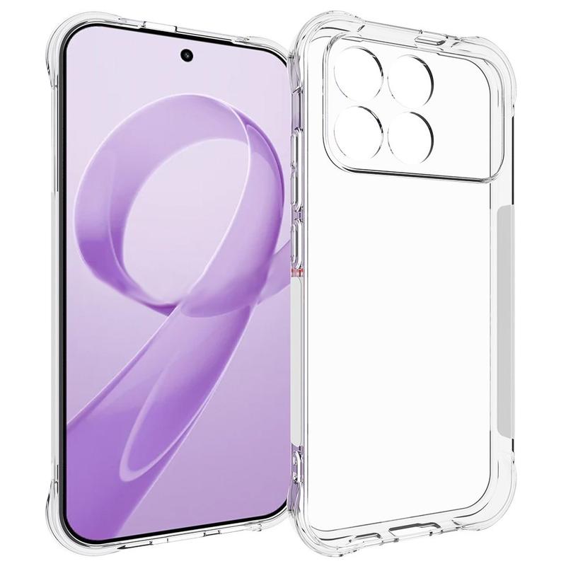 Xiaomi Poco F8 Pro 5G / Redmi K90 5G Cover Soft Design Transparent Shockproof Silicone Clear Case with Anti Shock Drop Resistance Crystal Clear Back Cover Case with Camera Protection