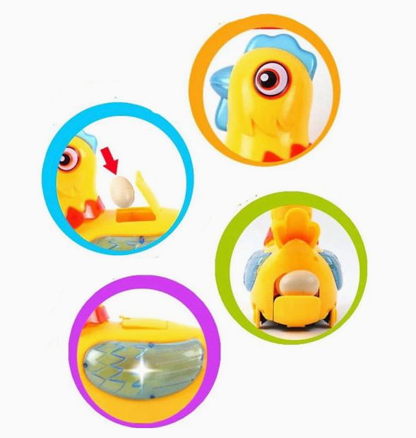 Yellow Hen lay eggs Electric Toy for Baby Kid Gift,Fun Walking Music and Singing Toy Chicken for 3-12...