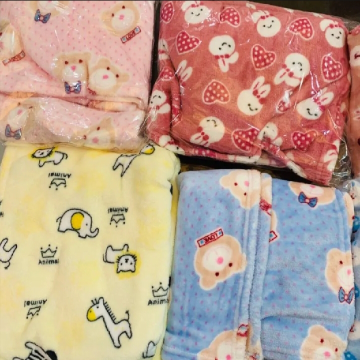 Premium Baby Blanket Newborn Soft Flannel Fleece Blanket | Infant Swaddle Wrap | Warm Cartoon Baby Blanket | Baby Bedding | 100×75 CM