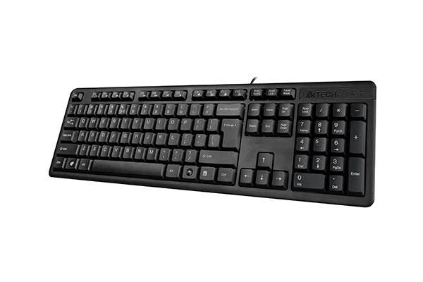 A4TECH KK-3 SmartKey FN Keyboard – USB Wired Multimedia Keyboard with Silent Soft Keys | Durable Laser Printed Keys | Windows & Mac Compatible