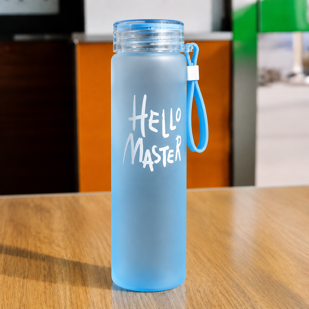Hello Master Water Bottle With Carry Strap | Portable Sports & Travel Bottle