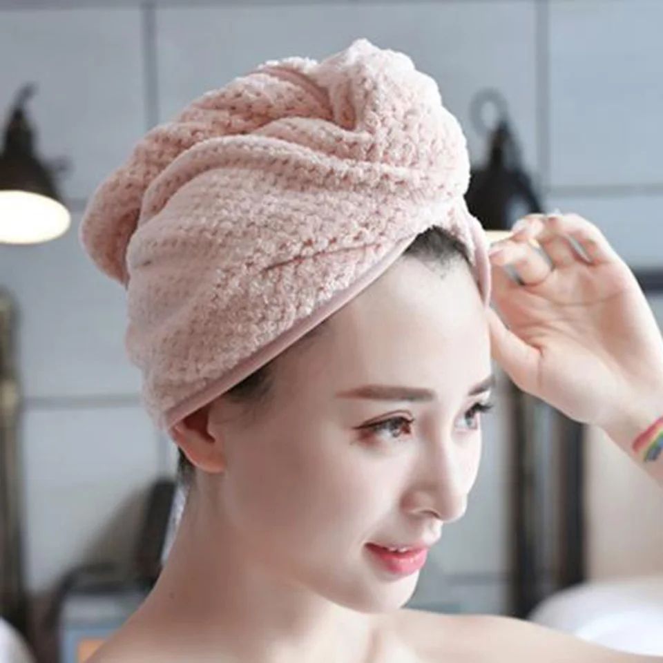 Microfiber Quick Dry Bath Hair Drying Towel | Head Wrap Hat Super Absorbent Shower Cap | Hair Dryer Cap Towel | Magic Instant Hair Dryer Cap Towel Hair Wrap Towel Best For Women (Homeducts)