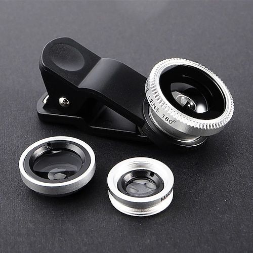 3-in-1 Mobile Lens Kit with Wide, Macro, and Telephoto Lenses for Smartphone Photography