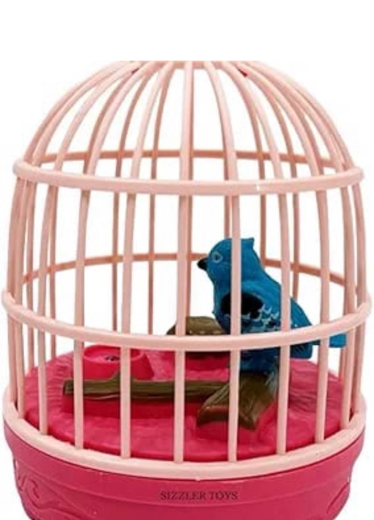 Happy Birds Voice Sensor Electronic Simulation Bird Cage - Electric Pets Toy for Kids with Real...