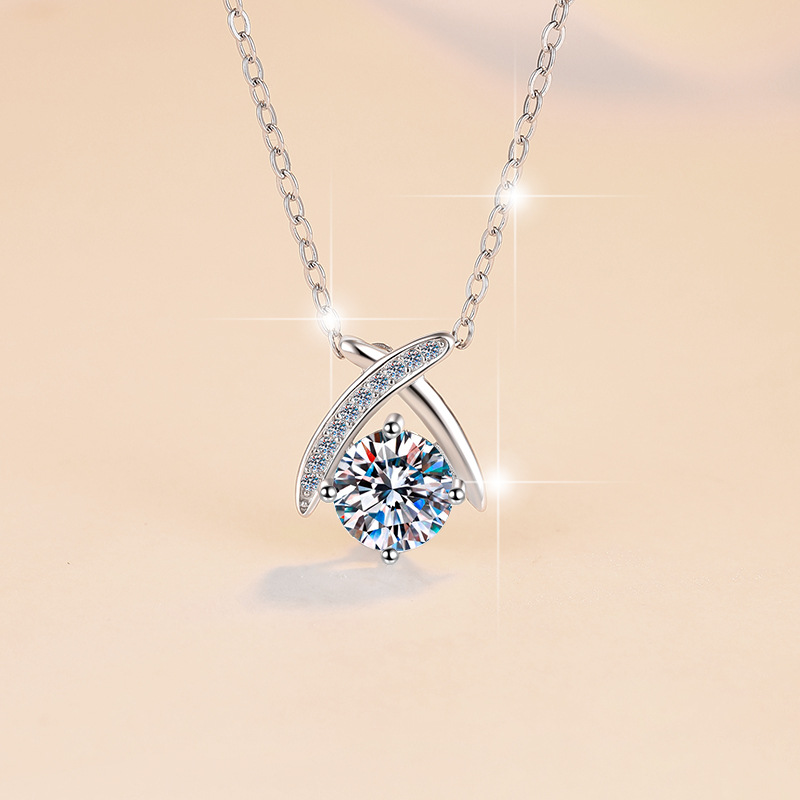 New 925 Sterling Silver Necklaces Pendant Shining Zircon for Women Wedding Engagement Jewelry Fashion  Party Wholesale