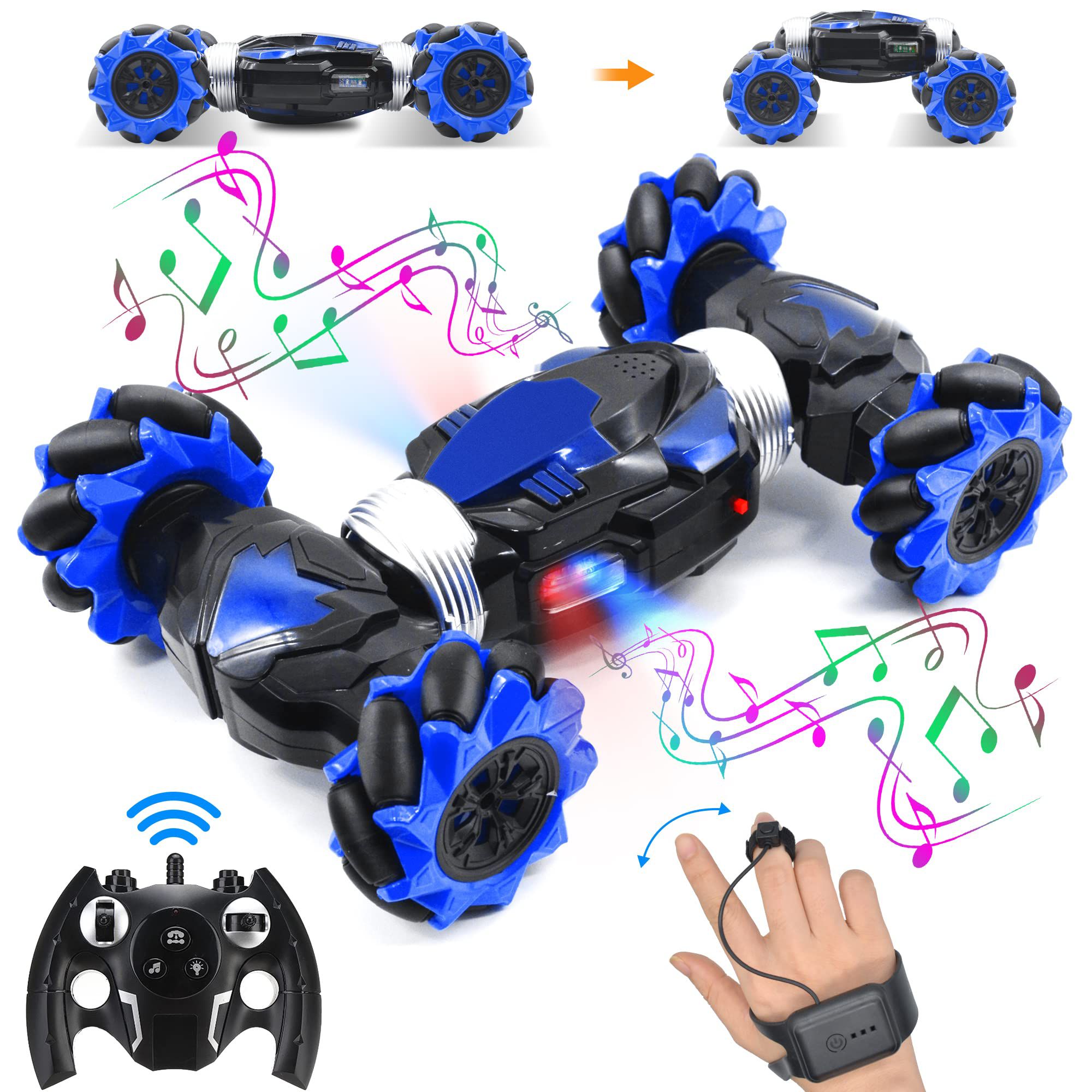 Gesture Sensing RC Stunt Car with Lights Music Hand Controlled