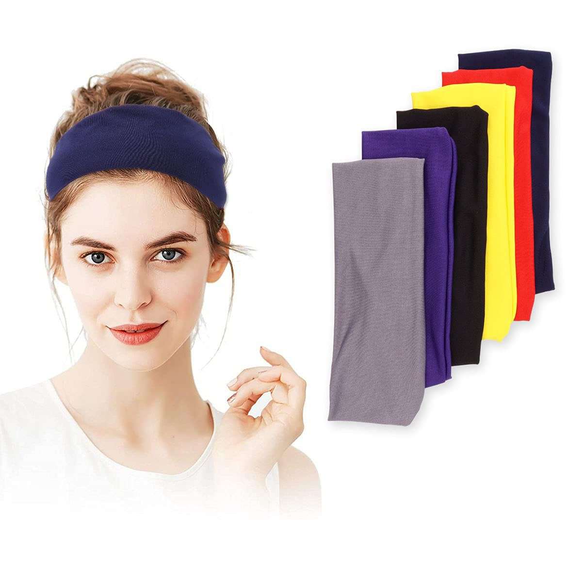 TERSE Workout Headbands for Women Non Slip Sweatbands Hair Band's for Women  Athletic Hair Sports Yoga Running Moisture Wicking Head Band